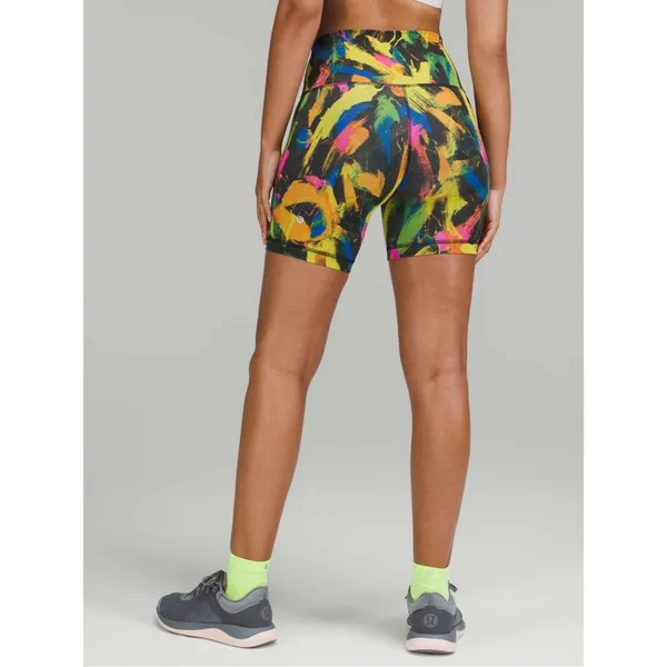 Lululemon Wunder Train High Rise Short Size 8 Undertone Black Multi Biker - Image 10