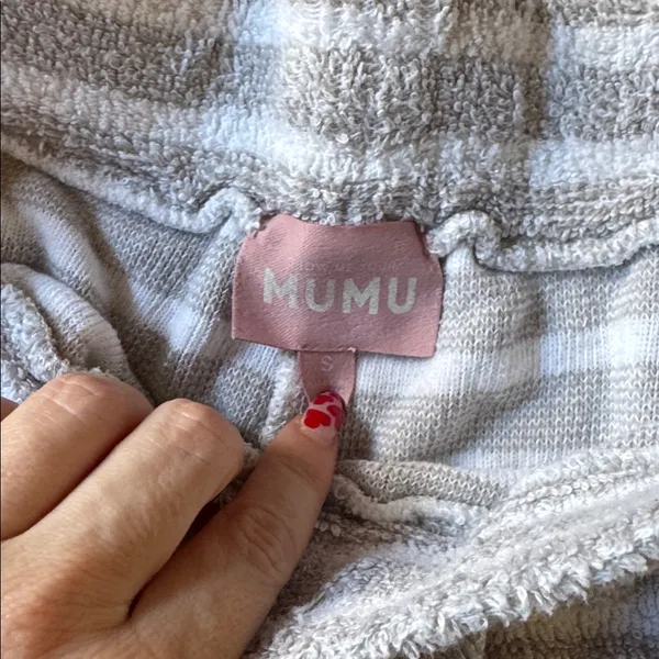 Show Me Your MuMu Gray Striped Shorts - Image 2
