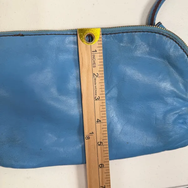 Hobo Sable Leather Wristlet Clutch Wallet Circle Handle Zip Wallet Boho Casual - Image 13