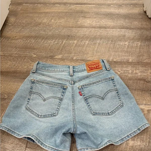 Levi's Light Blue Denim High-Rise Jean Shorts - Image 3