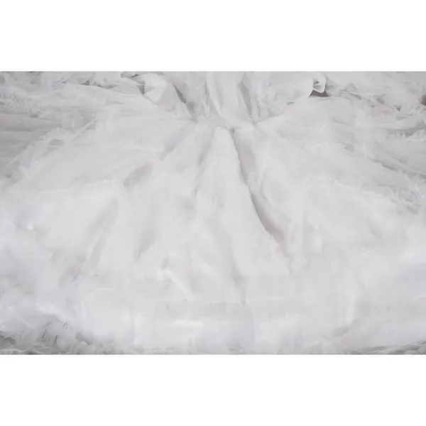 White Off Shoulder Tulle Puffy Sleeve Dress Costume Party Homecoming US 10 - Image 9