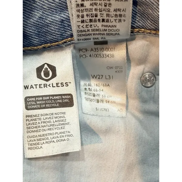 Levi's 94' Baggy Y2K Women's Size 27x31 Blue Denim Medium Wash Jeans Cotton - Image 7