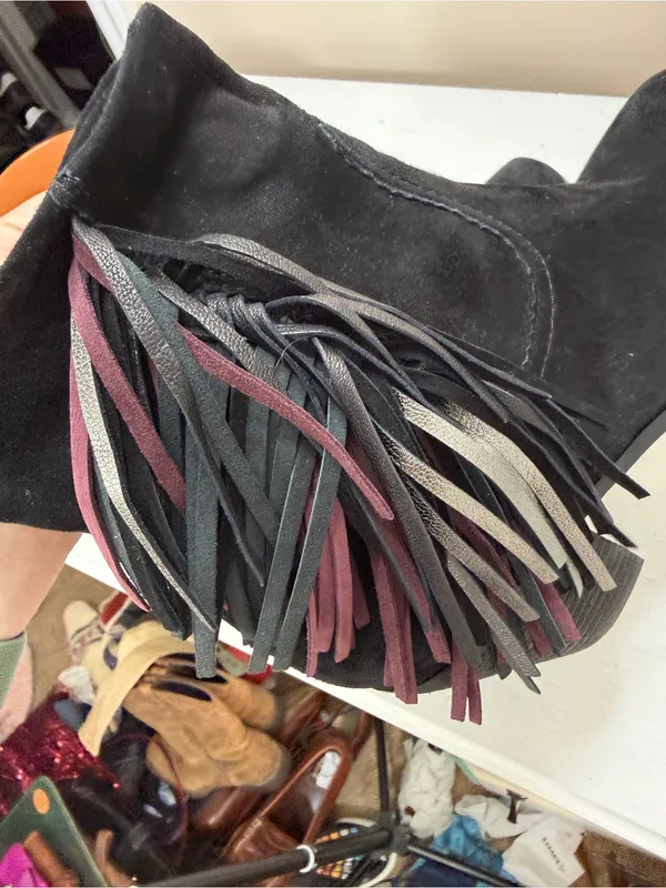Sam Edelman Women's Louie Boot Roll Down Fringe sz 11 - Image 6