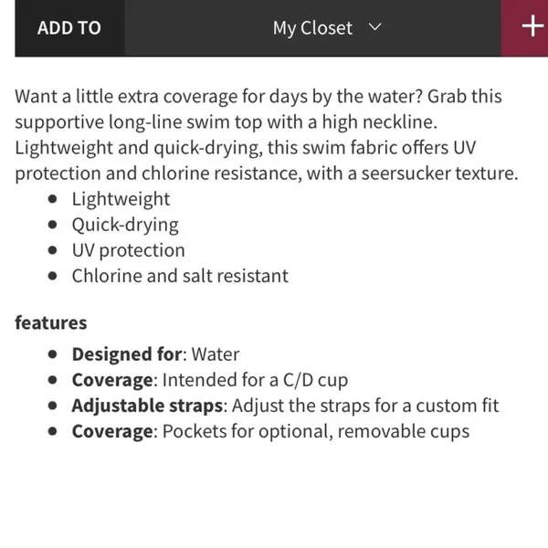 Lululemon Seersucker Light Blue High-Neck Long-Line Swim Top - Image 3
