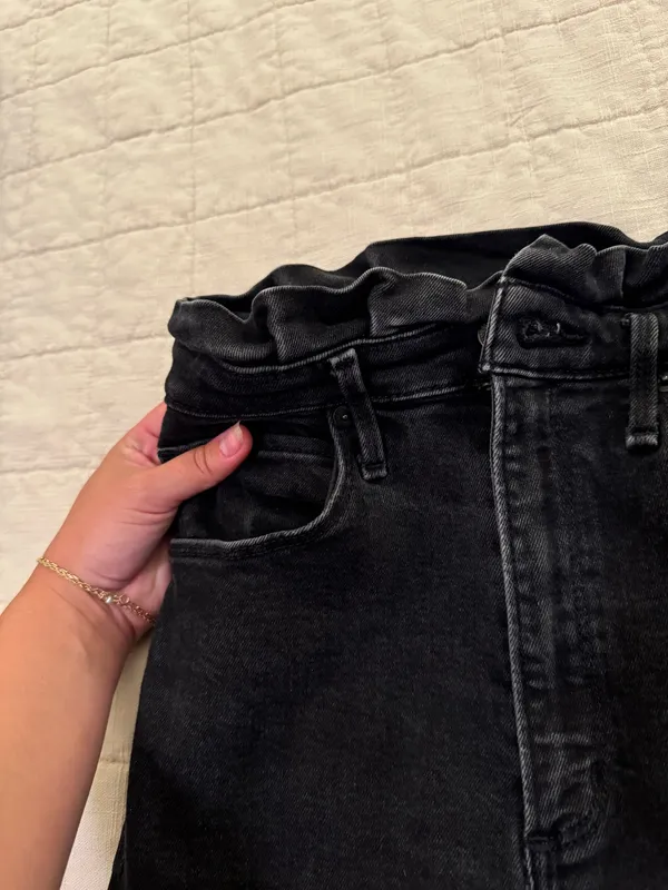 Abercrombie Black High Rise Peplum Skinny Jeans - Image 2