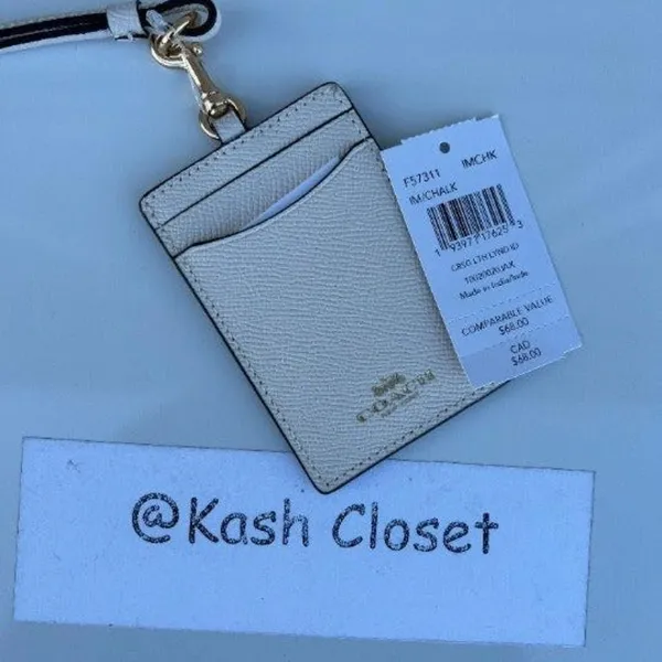 Coach Chalk Id Lanyard In Signature Canvas - Image 2