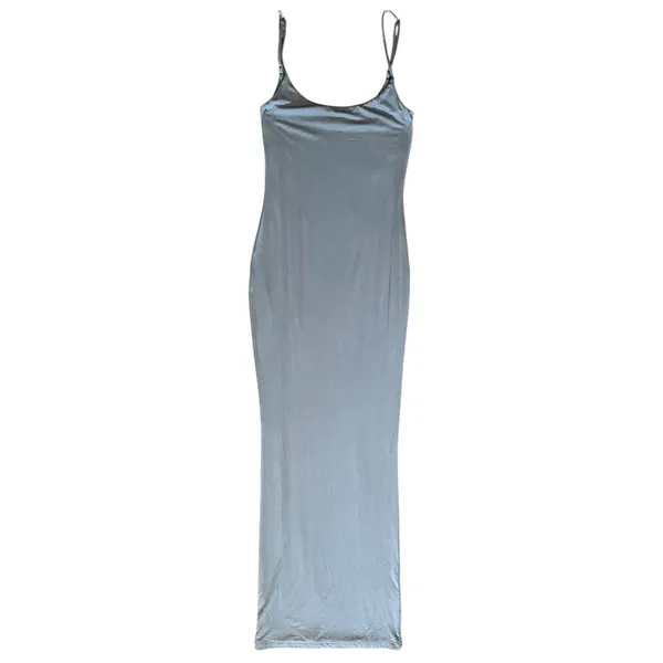White Fox Boutique Women’s Sz S Steel Gray Blue Most Popular Body Con Maxi Dress - Image 2
