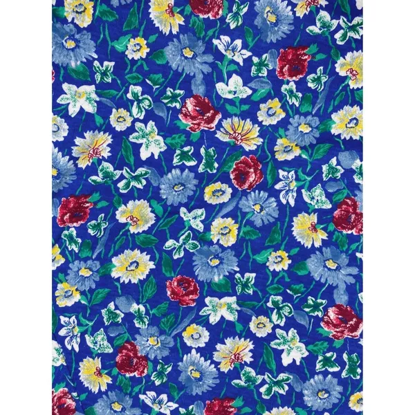 Vintage 90’s Euro Sport Blue Floral Midi Cottage Wrap Skirt - Image 7