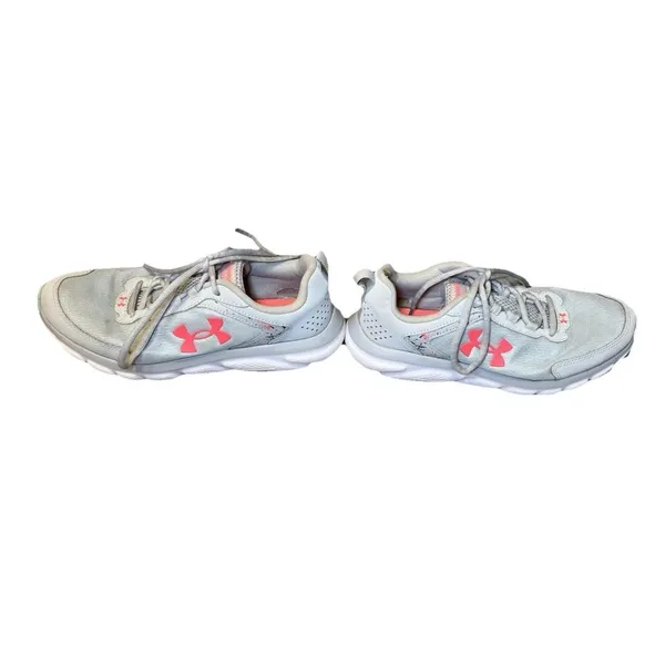 Under Armour Womens Size 9 Charged Assert 9 Running Shoes Grey‎ Orange Sneakers - Image 7