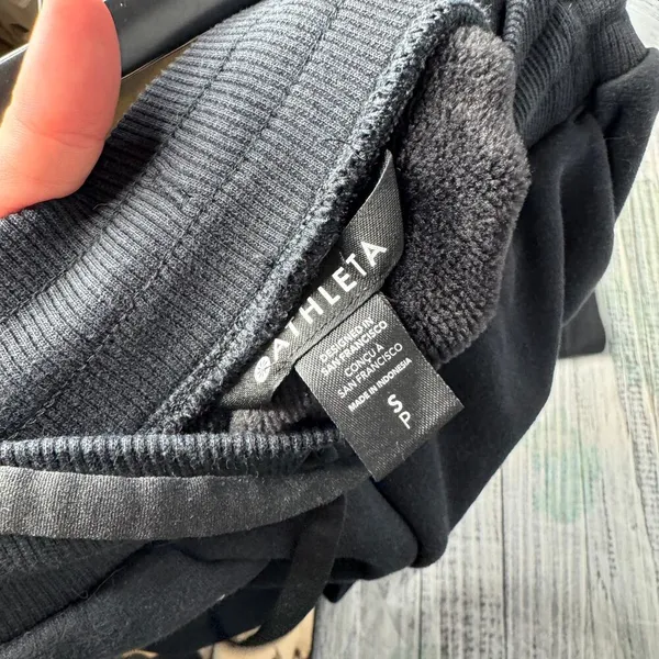 Athleta Cozy Karma Zip Pant Black Joggers Sm - Image 3