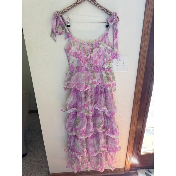 ASTR Zirconia Tiered Dress in Lavender Size Medium - Image 7