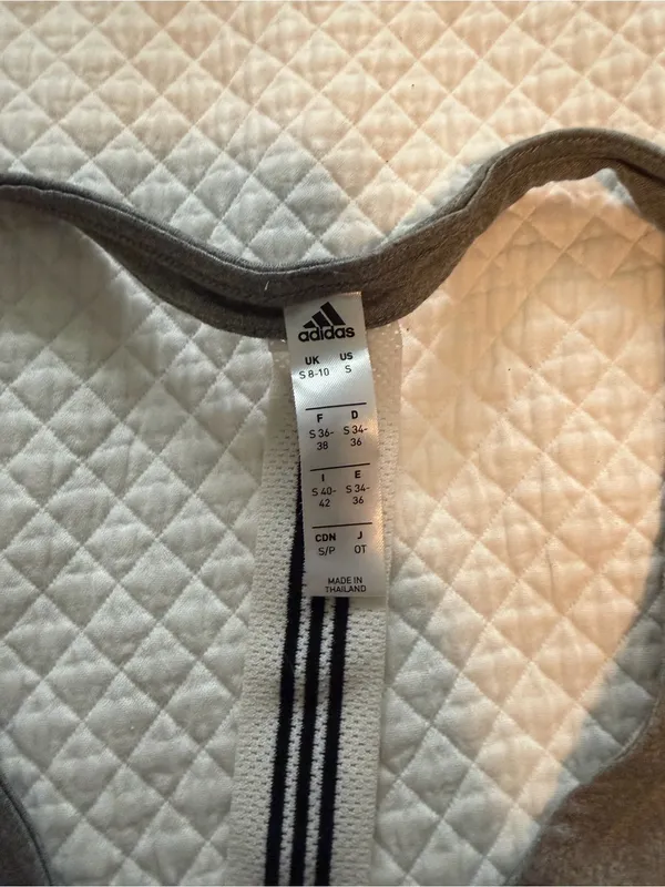 adidas Gray Racerback Performance Tank Top - Image 3