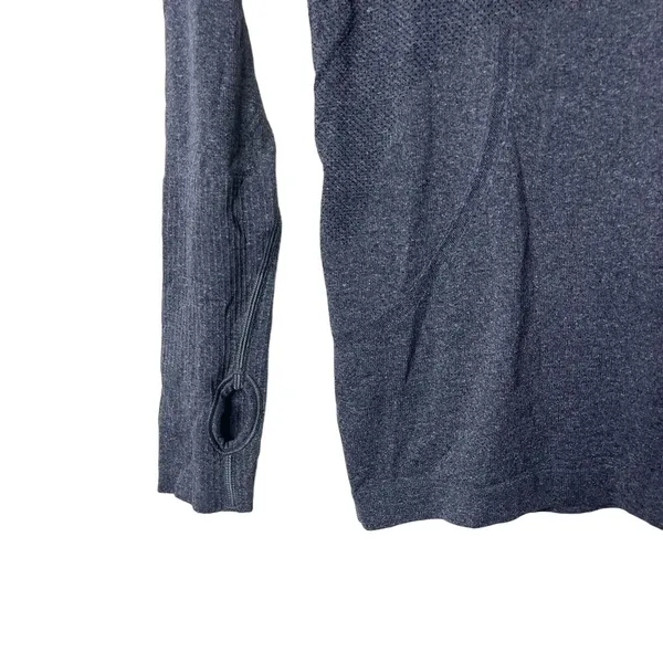 Lululemon Swiftly Tech Long Sleeve Shirt Embroided Gray Womens 6 - Image 3