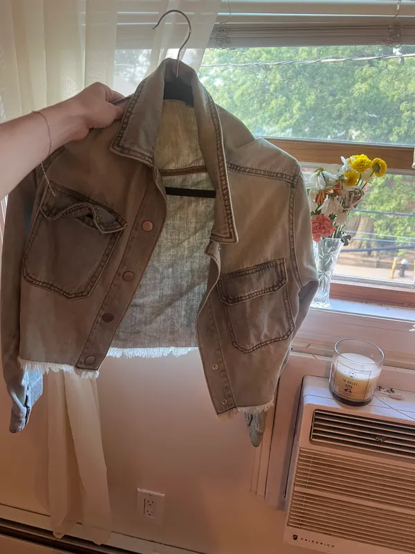 Cropped Denim Jacket - Image 2