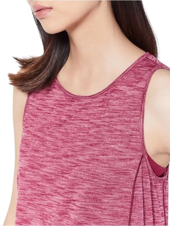 Lululemon draped Open Back Low Key Athletic Tank Heathered Ruby Red Size S - Image 4