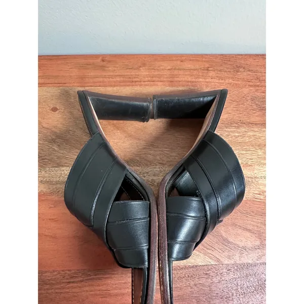 Cole Haan Country Slide Sandals Womens 7.5 Black Leather Block Heel Minimalist - Image 6