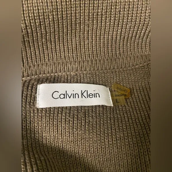 Calvin Klein zippered cowl/turtleneck sweater dress - Image 9