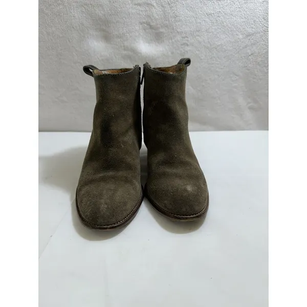 Y2K‎ Madewell Ankle Bootie Suede Sz 6 Chelsea Block Heel Greenish Italy OLDSTOCK - Image 3