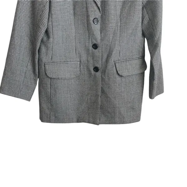 Vintage Bill Blass Blassport Women Blazer‎ 10 Houndstooth Tailored Career Jacket - Image 4