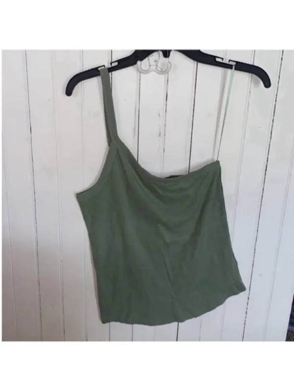 Free People One Way or Another Tank Olive Size L - Image 3