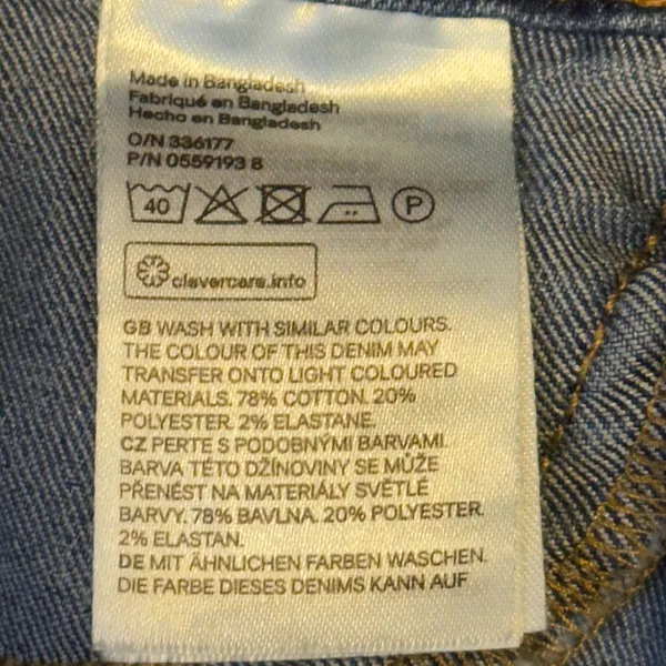 20 | Divided Boho Blue Denim Skinny Overalls Side Zip‎ Raw Hem Womens Size 0 - Image 7