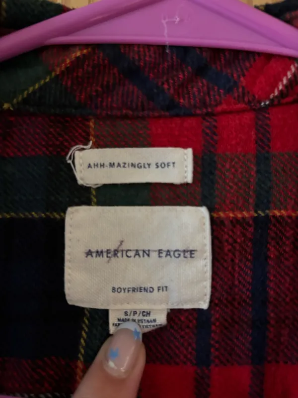 American Eagle Flannel Boyfriend Plaid - Image 2