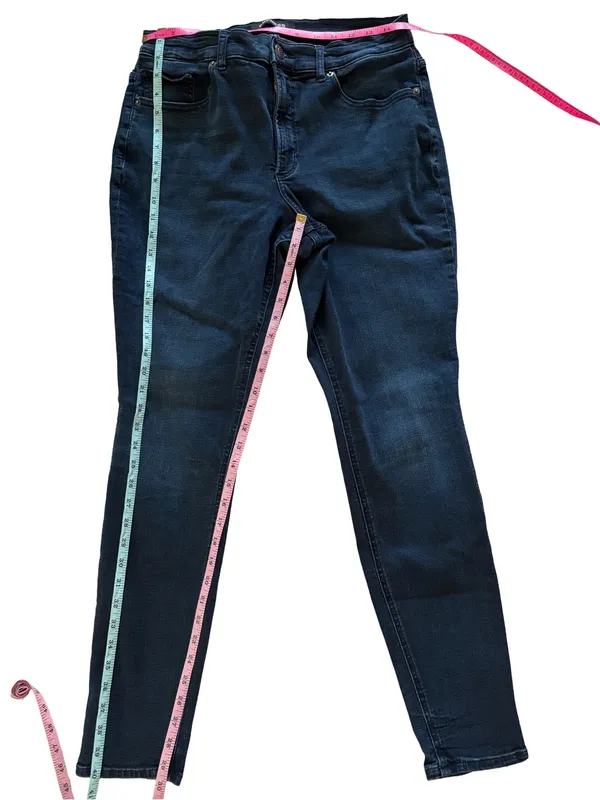 Express Denim Perfect Curves High Rise Jeans Size 12 Dark Wash - Image 4