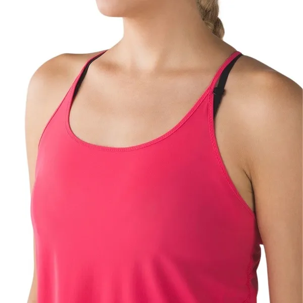 lululemon Stride To Tide Tank Top Womens Hot Pink Mesh Open Back - Image 8
