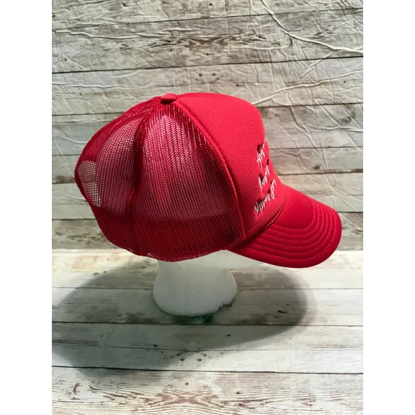 Otto Tom Petty Lyrics Trucker Hat Adjustable Snap Back One-Size Red American USA - Image 2