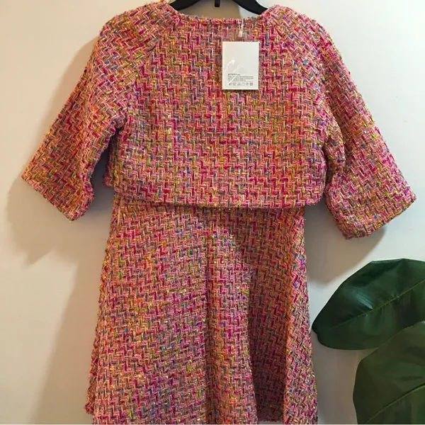 GORGEOUS 2‎ piece Tweed Flare out dress with short jacket - Image 7