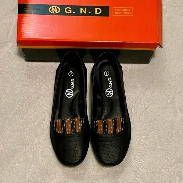 GND Black Loafers Shoes Size 7 - Image 3