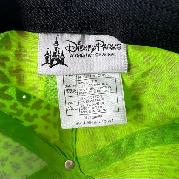 Disney Parks neon green pink hearts Mickey Mouse ears cap hat adult - Image 8