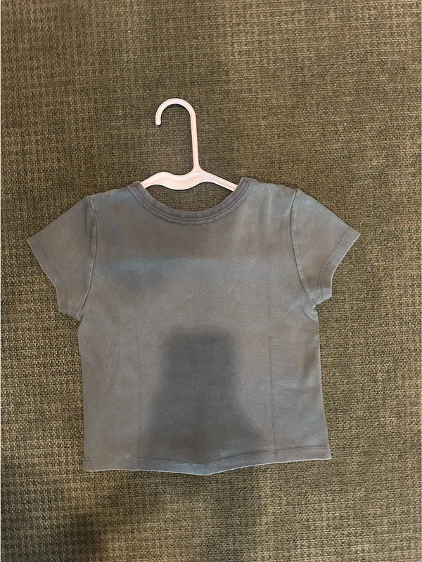 Brandy Melville/John Galt Forest Green Cropped Baby Tee - Image 2