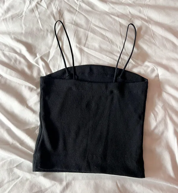 American Eagle Charcoal Grey Bungee Strap Tank Top Size XXS - Image 2