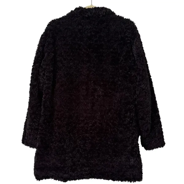 Aritzia Wilfred Free Grete Teddy Coat Fuzzy Jacket Size Medium Black - Image 5