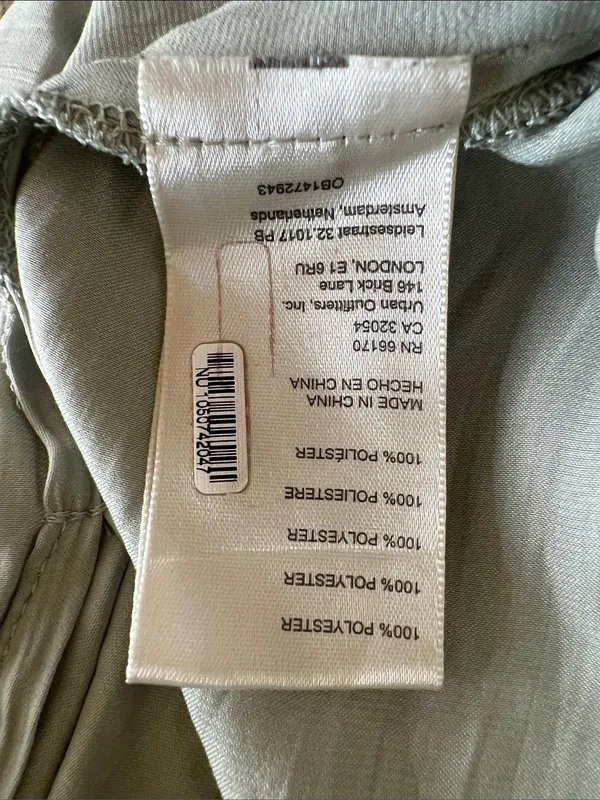 Anthropologie Women’s Halter Neck Tie Back Flowy Maxi Dress Sage Green Size M - Image 11