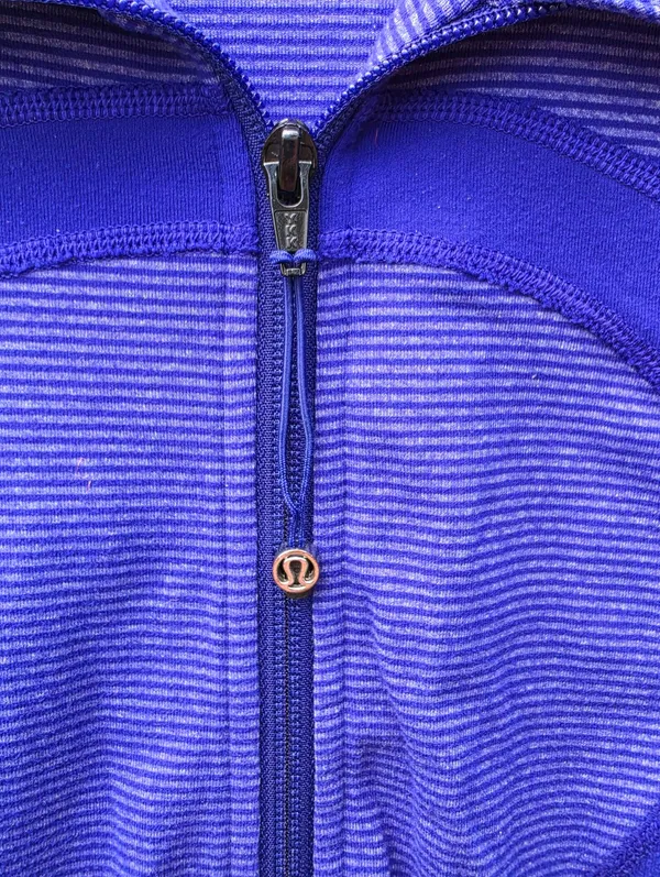 Lululemon In Stride Jacket Magenta Purple zip up Logo sz 6 - Image 5