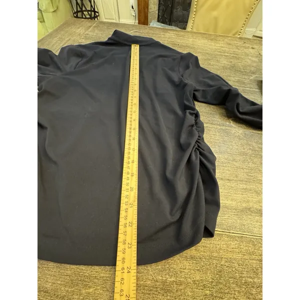 Athleta‎ Transcend Half Zip Black Size XL Ruched Sides Athlesiure Performance - Image 9