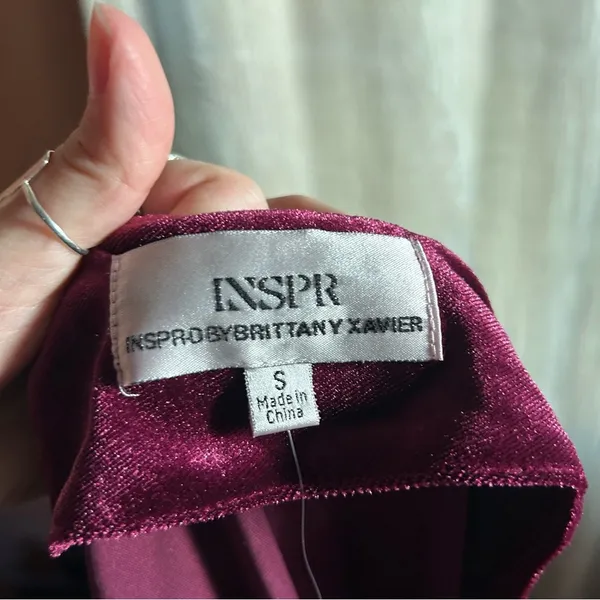 INSPR NY‎ Brittany Xavier Velvet One Shoulder Dress Whimsigoth Asymmetric NWT S - Image 7
