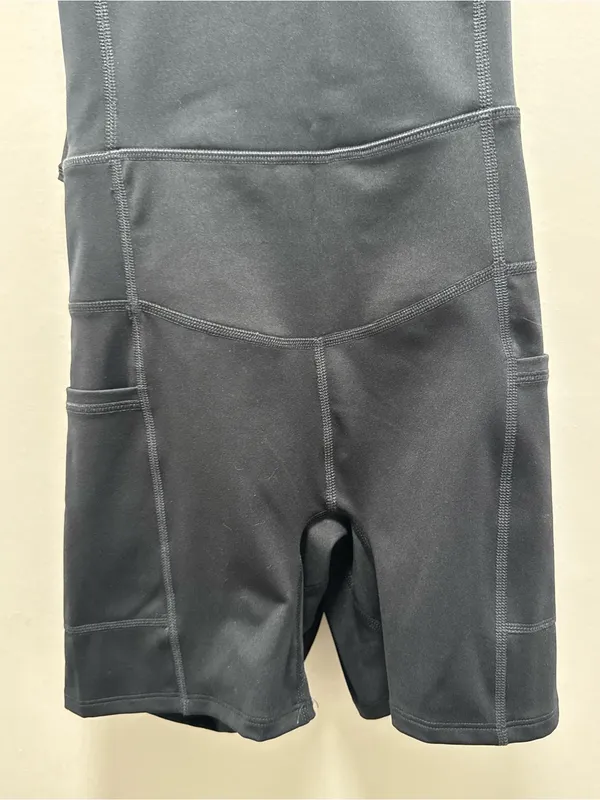 Free People Black Racerback Runner Runsie Athletic Onesie Romper XS NWOT - Image 14