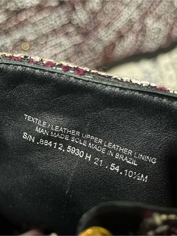 Tory Burch Combat Lug Sole Tweed Leather Boots - Image 6