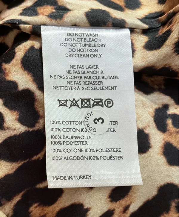 Maeve Anthropologie Dark Denim Gold Button Leopard Print Lined Jacket Size L - Image 7
