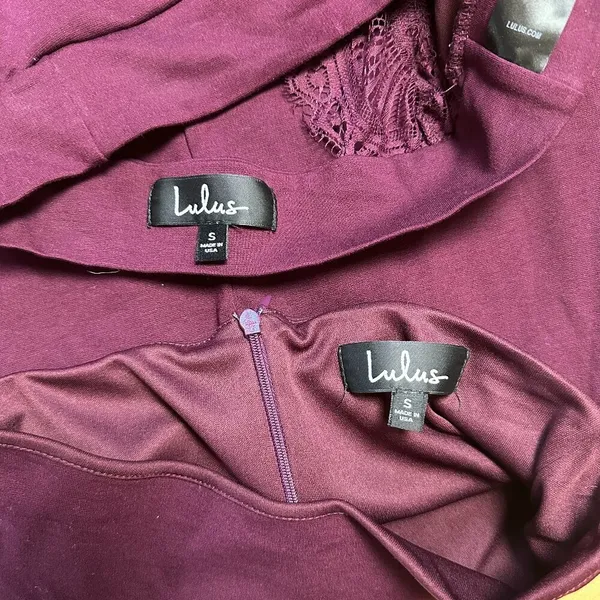 LULU'S 2 Piece Purple Lace Back Crop TOp & Skirt Set Size Small - Image 9