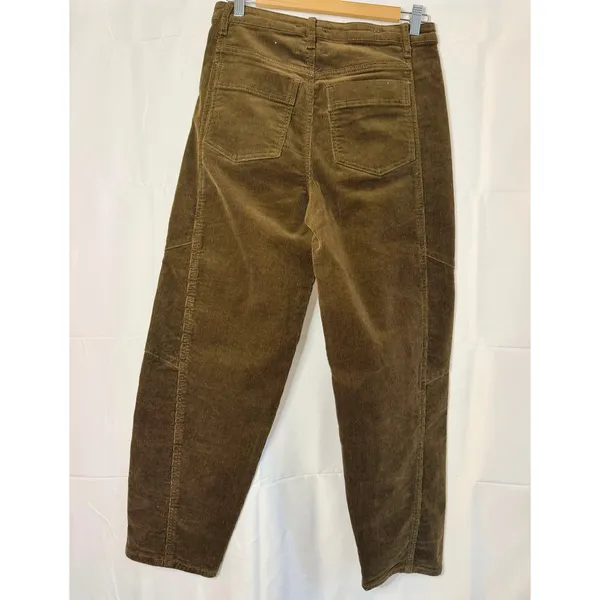 NWT Habitual Evie Barrel Leg Women's Corduroy Pants in Brown sz. 26 - Image 3