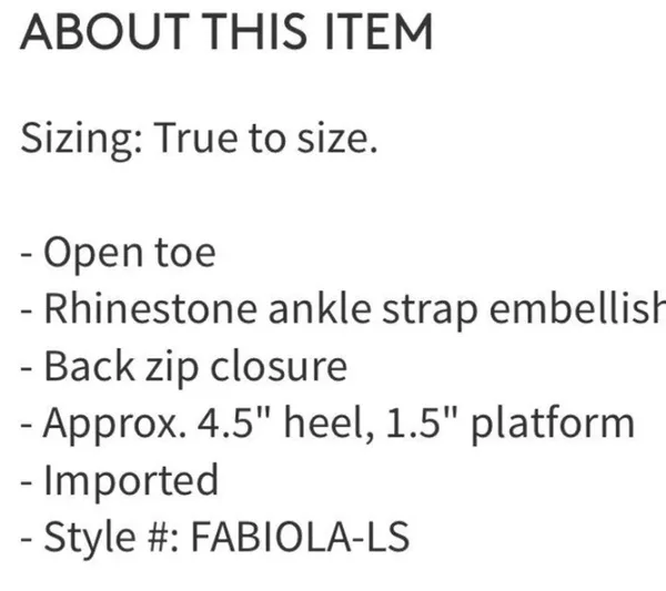 Nina Shoes | Fabiola Heels US 8 - Image 7