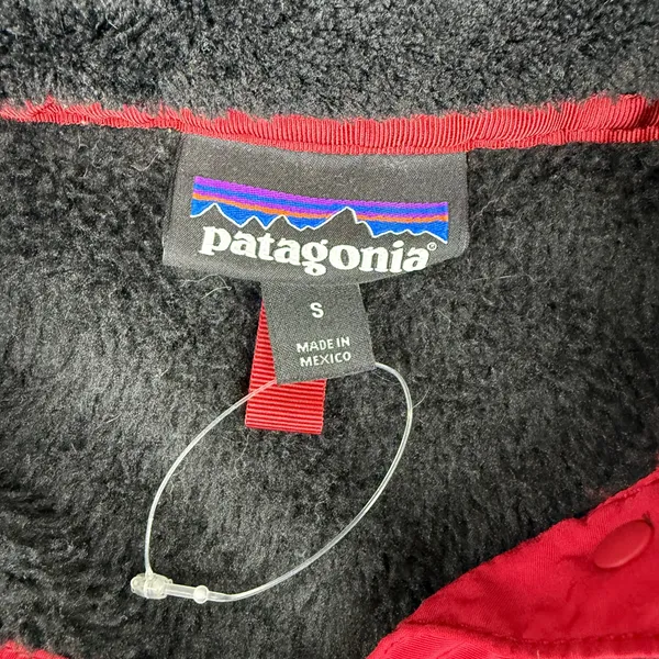 Patagonia Re-Tool Snap-T Fleece Womens Small Black Red Polartec Thermal Pro - Image 6