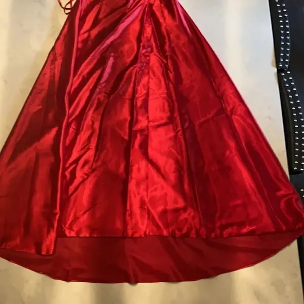 Women’s Gorgeous Red Formal Bridal Dress Two Pieces - Bodice and Skirt Size XS - Image 9