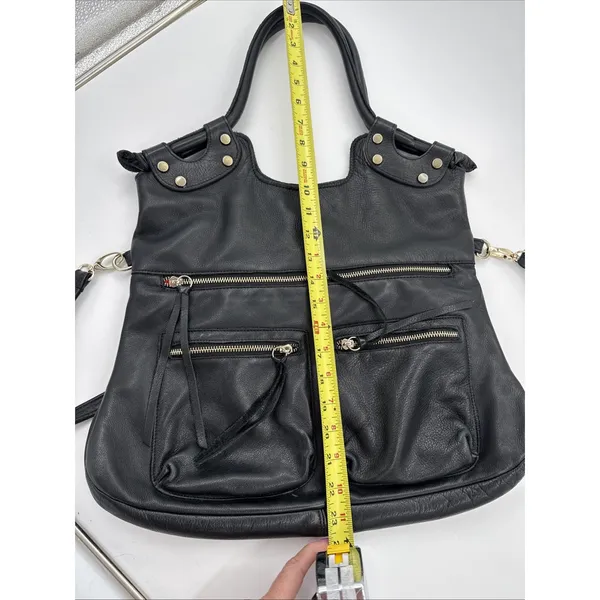 GG Boss Black Leather Large Hobo Bag Vintage Y2K - Image 5