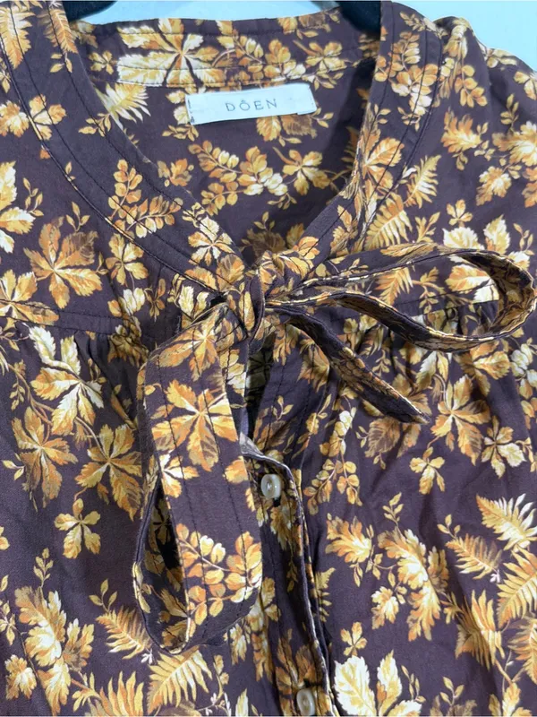 DôEn Women'S Norma Cotton Voile Floral Blouse In Fern Grove Floral - Image 4
