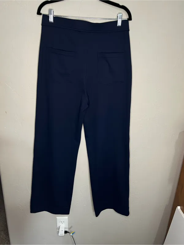 Halara NWT DayStretch High Waisted Navy Blue Pockets Straight Leg Athletic Pants - Image 8